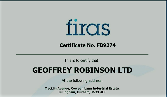 Read more about the article Geoffrey Robinson are now FIRAS accredited